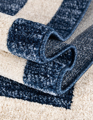 Navy Blue 2' x 6' 1 Del Mar Runner Area Rug 100% Polypropylene Easy Clean Stain Resistant Vivid Modern Carpet Mat for Home Decor Interior Designing for Sale at Rug Engine