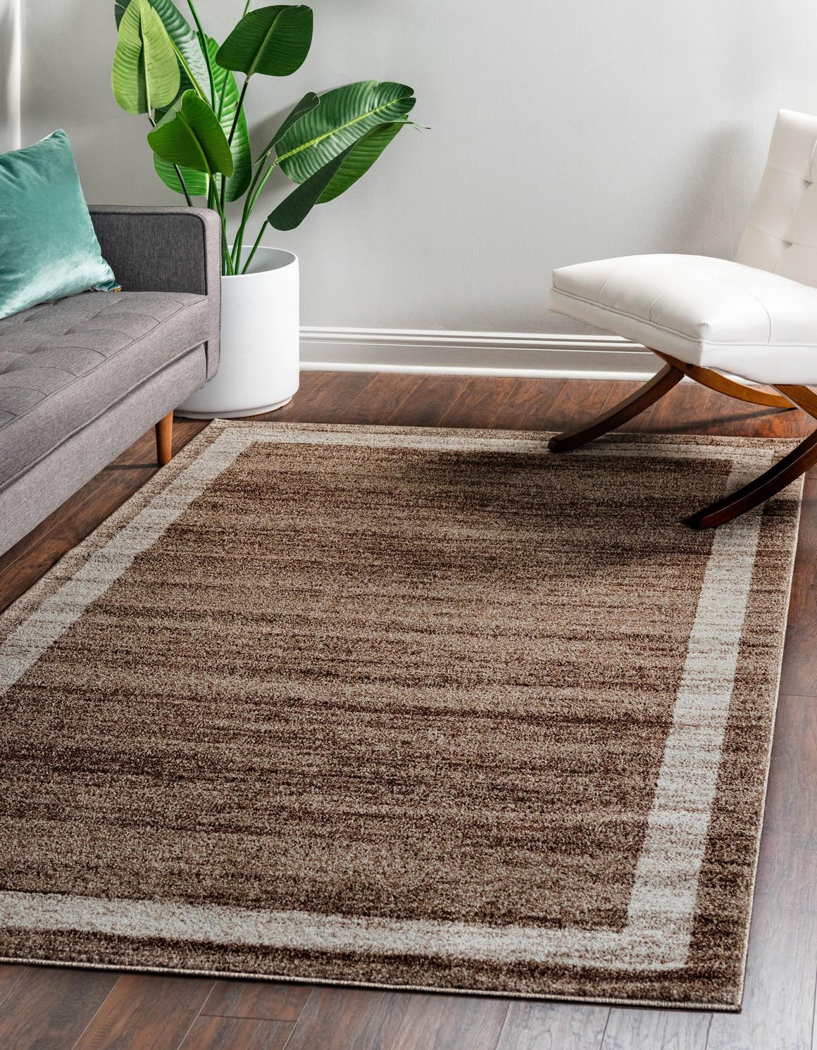 Light Brown 4' 1 x 6' 1 Del Mar Rectangle Area Rug 100% Polypropylene Easy Clean Stain Resistant Vivid Modern Carpet Mat for Home Decor Interior Designing for Sale at Rug Engine