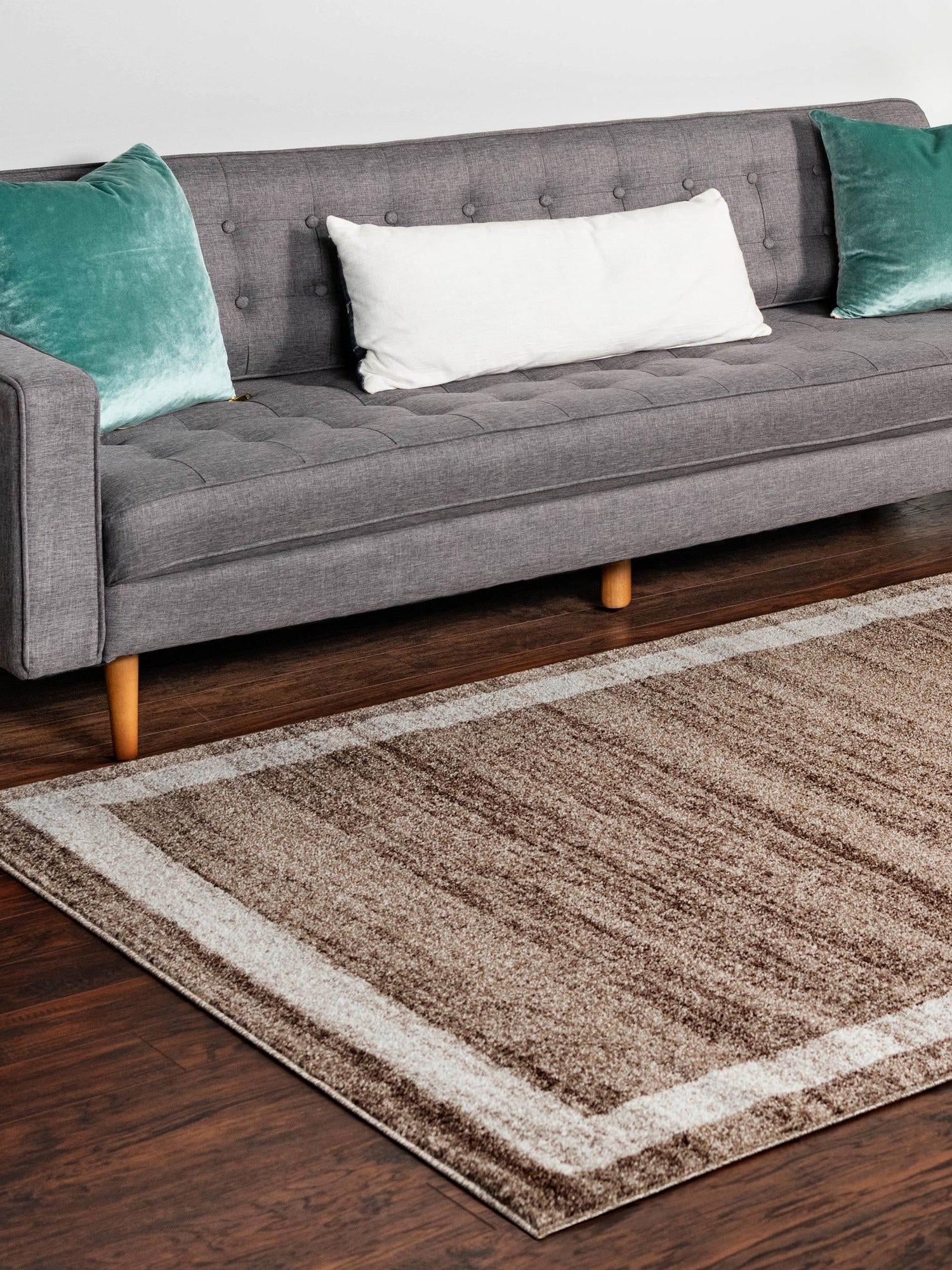 Light Brown 5' 3 x 8' Del Mar Rectangle Area Rug 100% Polypropylene Easy Clean Stain Resistant Vivid Modern Carpet Mat for Home Decor Interior Designing for Sale at Rug Engine