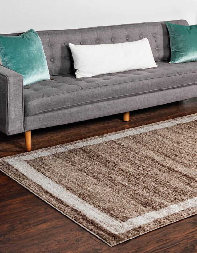 Light Brown 7' 10 x 11' Del Mar Rectangle Area Rug 100% Polypropylene Easy Clean Stain Resistant Vivid Modern Carpet Mat for Home Decor Interior Designing for Sale at Rug Engine