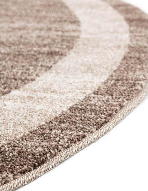 Light Brown 4' 1 x 4' 1 Del Mar Round Area Rug 100% Polypropylene Easy Clean Stain Resistant Vivid Modern Carpet Mat for Home Decor Interior Designing for Sale at Rug Engine
