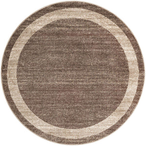 Light Brown 6' 1 x 6' 1 Del Mar Round Area Rug 100% Polypropylene Easy Clean Stain Resistant Vivid Modern Carpet Mat for Home Decor Interior Designing for Sale at Rug Engine