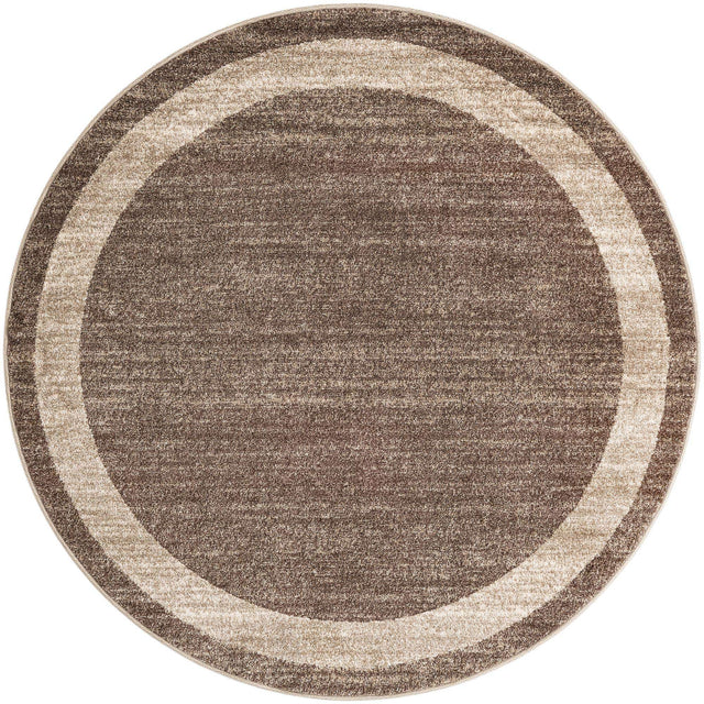 Light Brown 6' 1 x 6' 1 Del Mar Round Area Rug 100% Polypropylene Easy Clean Stain Resistant Vivid Modern Carpet Mat for Home Decor Interior Designing for Sale at Rug Engine