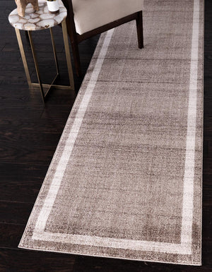 Light Brown 2' x 6' 1 Del Mar Runner Area Rug 100% Polypropylene Easy Clean Stain Resistant Vivid Modern Carpet Mat for Home Decor Interior Designing for Sale at Rug Engine