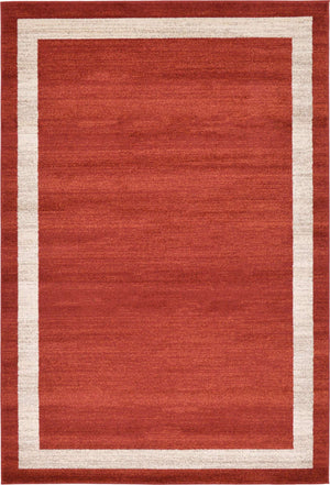 Terracotta 6' 1 x 9' Del Mar Rectangle Area Rug 100% Polypropylene Easy Clean Stain Resistant Vivid Modern Carpet Mat for Home Decor Interior Designing for Sale at Rug Engine