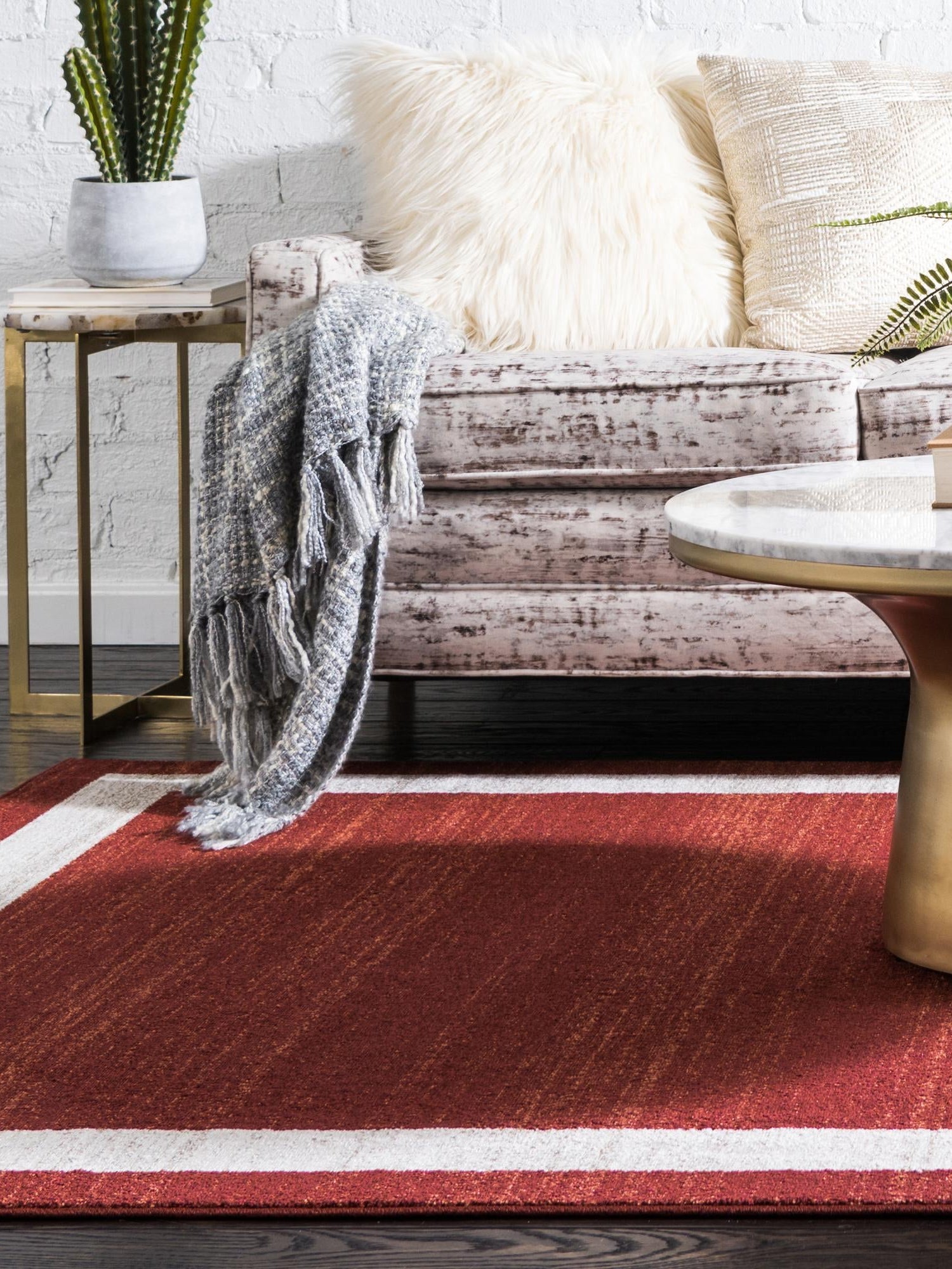Terracotta 7' 10 x 11' Del Mar Rectangle Area Rug 100% Polypropylene Easy Clean Stain Resistant Vivid Modern Carpet Mat for Home Decor Interior Designing for Sale at Rug Engine
