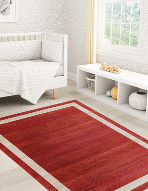 Terracotta 6' 1 x 9' Del Mar Rectangle Area Rug 100% Polypropylene Easy Clean Stain Resistant Vivid Modern Carpet Mat for Home Decor Interior Designing for Sale at Rug Engine