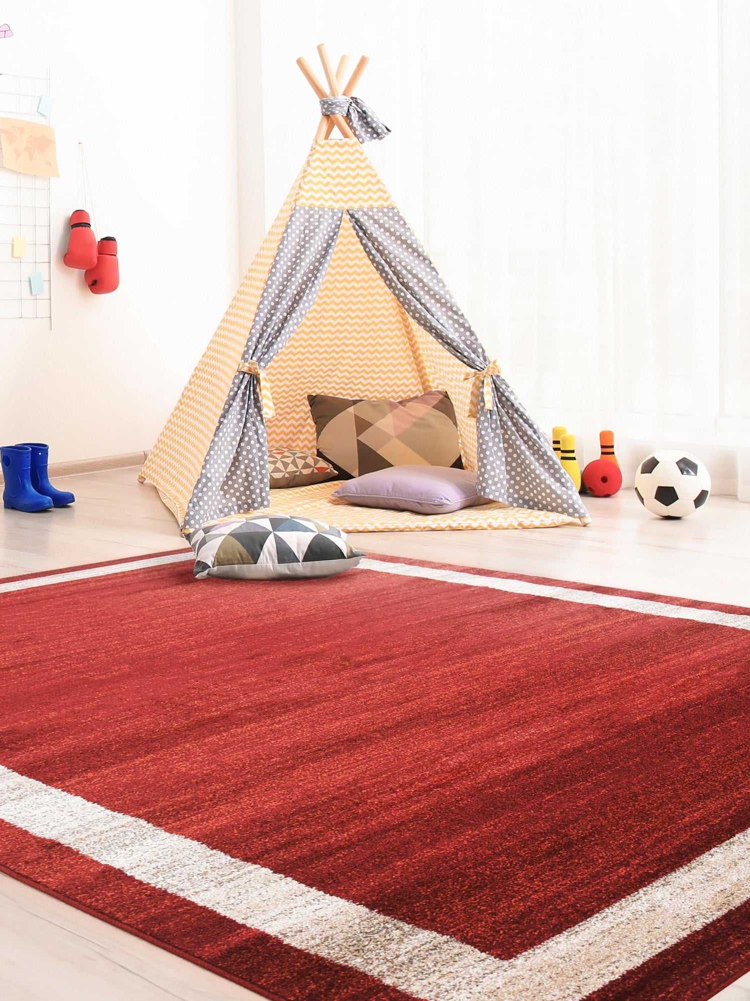 Terracotta 3' 1 x 5' 3 Del Mar Rectangle Area Rug 100% Polypropylene Easy Clean Stain Resistant Vivid Modern Carpet Mat for Home Decor Interior Designing for Sale at Rug Engine