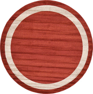 Terracotta 7' 10 x 7' 10 Del Mar Round Area Rug 100% Polypropylene Easy Clean Stain Resistant Vivid Modern Carpet Mat for Home Decor Interior Designing for Sale at Rug Engine