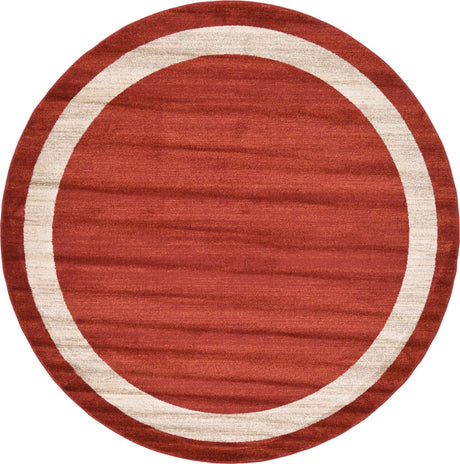 Terracotta 7' 10 x 7' 10 Del Mar Round Area Rug 100% Polypropylene Easy Clean Stain Resistant Vivid Modern Carpet Mat for Home Decor Interior Designing for Sale at Rug Engine