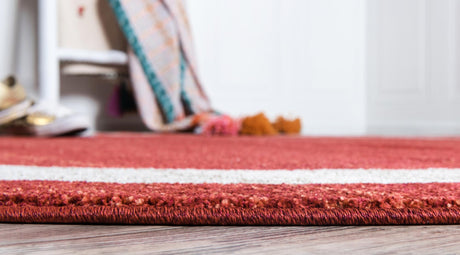 Terracotta 7' 10 x 7' 10 Del Mar Round Area Rug 100% Polypropylene Easy Clean Stain Resistant Vivid Modern Carpet Mat for Home Decor Interior Designing for Sale at Rug Engine