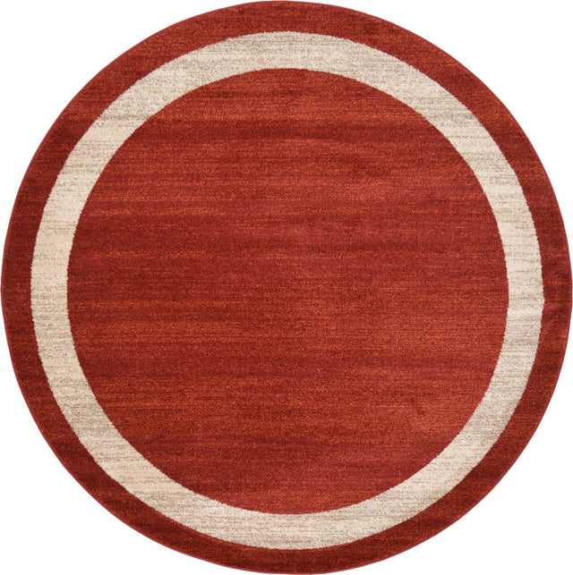 Terracotta 6' 1 x 6' 1 Del Mar Round Area Rug 100% Polypropylene Easy Clean Stain Resistant Vivid Modern Carpet Mat for Home Decor Interior Designing for Sale at Rug Engine