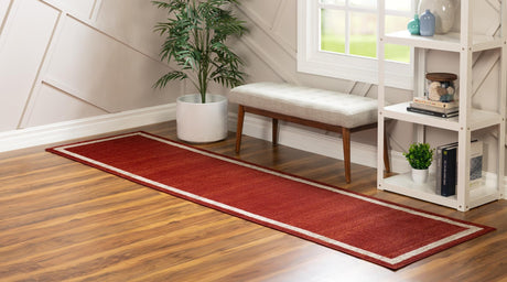 Terracotta 2' 7 x 10' Del Mar Runner Area Rug 100% Polypropylene Easy Clean Stain Resistant Vivid Modern Carpet Mat for Home Decor Interior Designing for Sale at Rug Engine