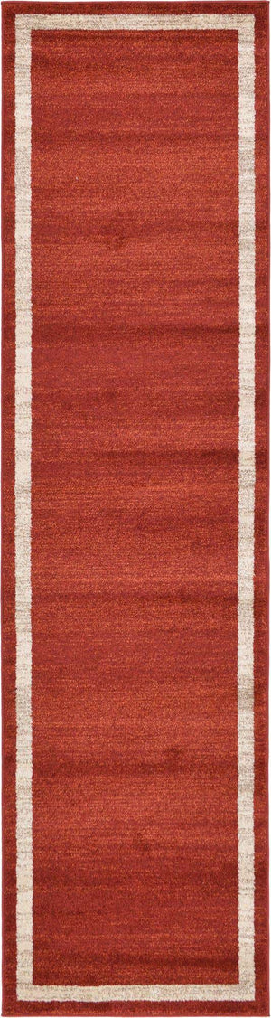 Terracotta 2' 7 x 10' Del Mar Runner Area Rug 100% Polypropylene Easy Clean Stain Resistant Vivid Modern Carpet Mat for Home Decor Interior Designing for Sale at Rug Engine