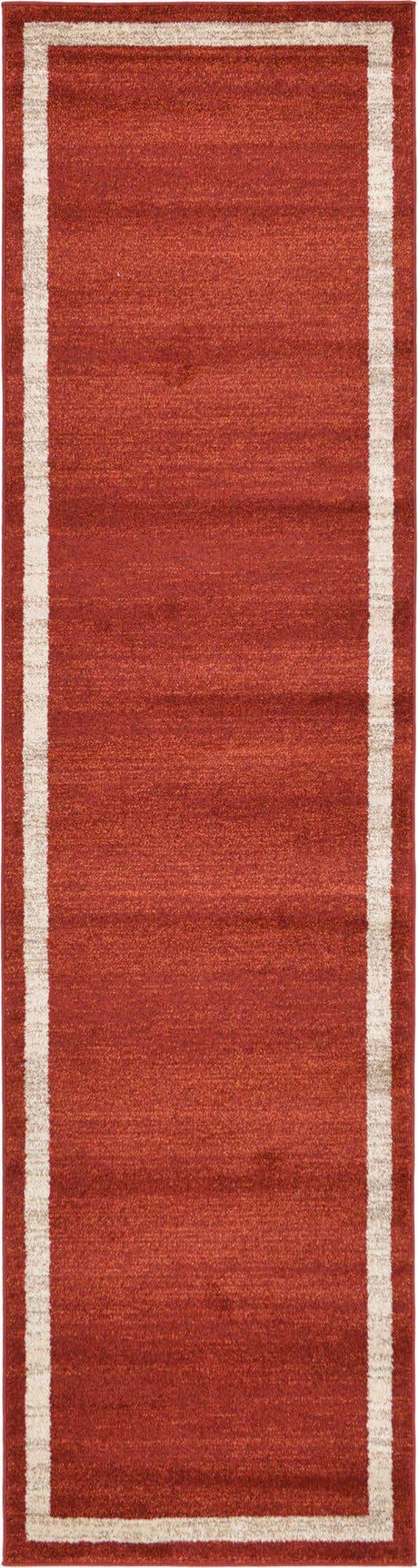 Terracotta 2' 7 x 10' Del Mar Runner Area Rug 100% Polypropylene Easy Clean Stain Resistant Vivid Modern Carpet Mat for Home Decor Interior Designing for Sale at Rug Engine