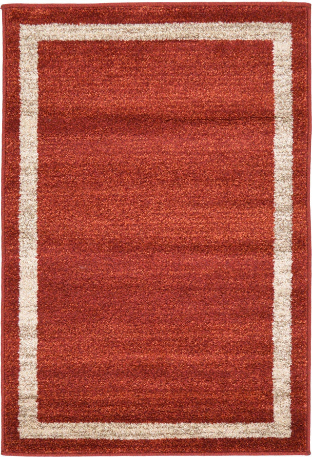 Terracotta 2' x 3' 1 Del Mar Rectangle Area Rug 100% Polypropylene Easy Clean Stain Resistant Vivid Modern Carpet Mat for Home Decor Interior Designing for Sale at Rug Engine