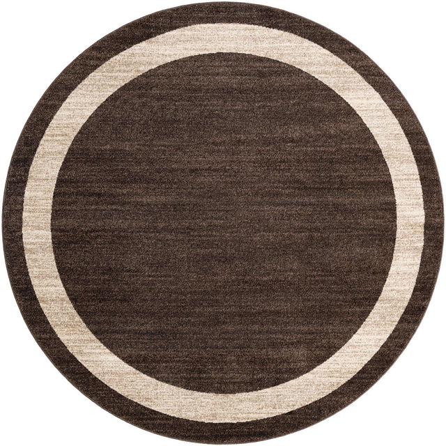 Brown 7' 10 x 7' 10 Del Mar Round Area Rug 100% Polypropylene Easy Clean Stain Resistant Vivid Modern Carpet Mat for Home Decor Interior Designing for Sale at Rug Engine