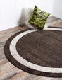 Brown 6' 1 x 6' 1 Del Mar Round Area Rug 100% Polypropylene Easy Clean Stain Resistant Vivid Modern Carpet Mat for Home Decor Interior Designing for Sale at Rug Engine