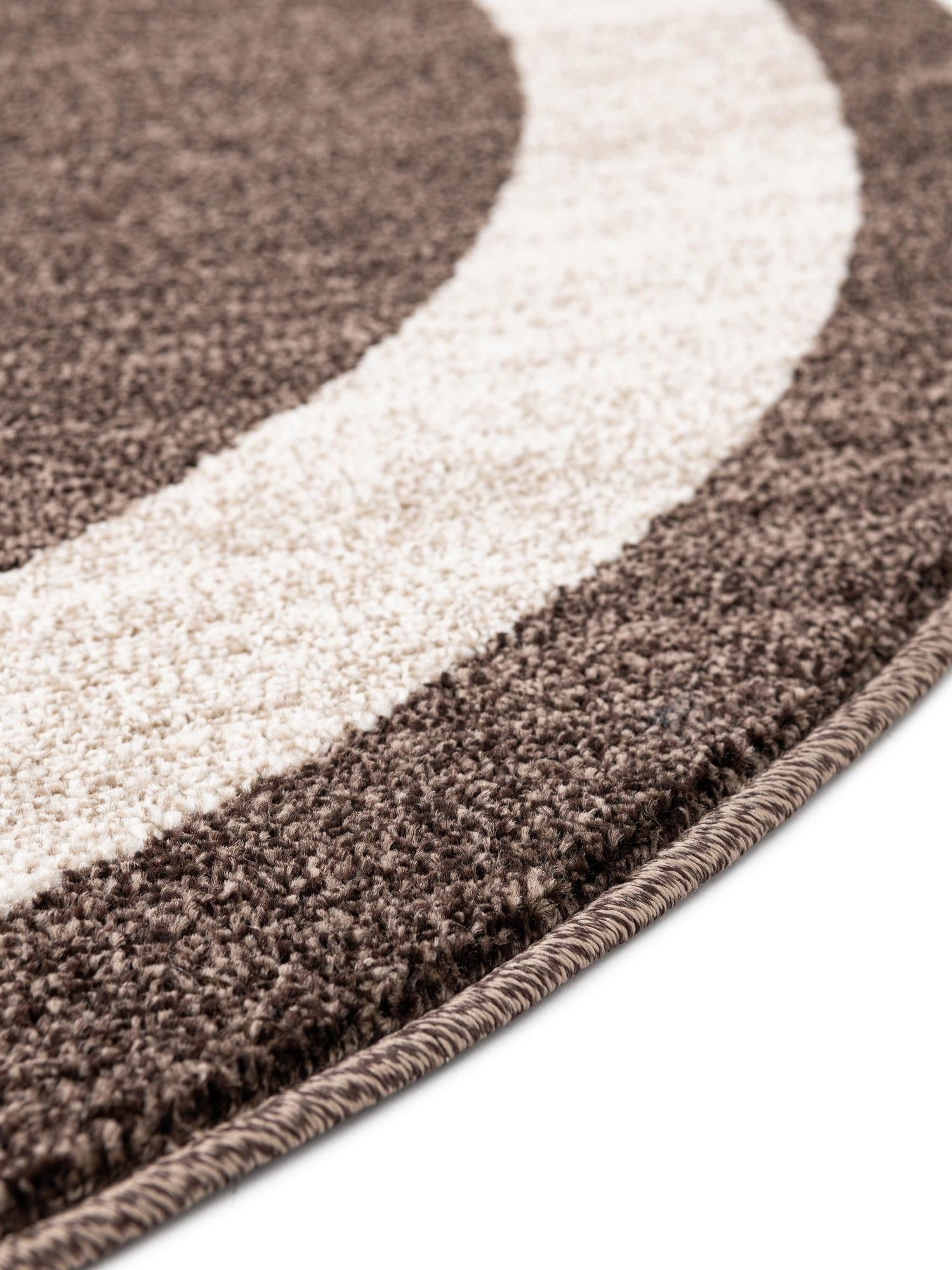 Brown 6' 1 x 6' 1 Del Mar Round Area Rug 100% Polypropylene Easy Clean Stain Resistant Vivid Modern Carpet Mat for Home Decor Interior Designing for Sale at Rug Engine