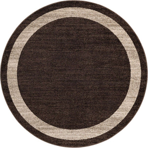 Brown 6' 1 x 6' 1 Del Mar Round Area Rug 100% Polypropylene Easy Clean Stain Resistant Vivid Modern Carpet Mat for Home Decor Interior Designing for Sale at Rug Engine