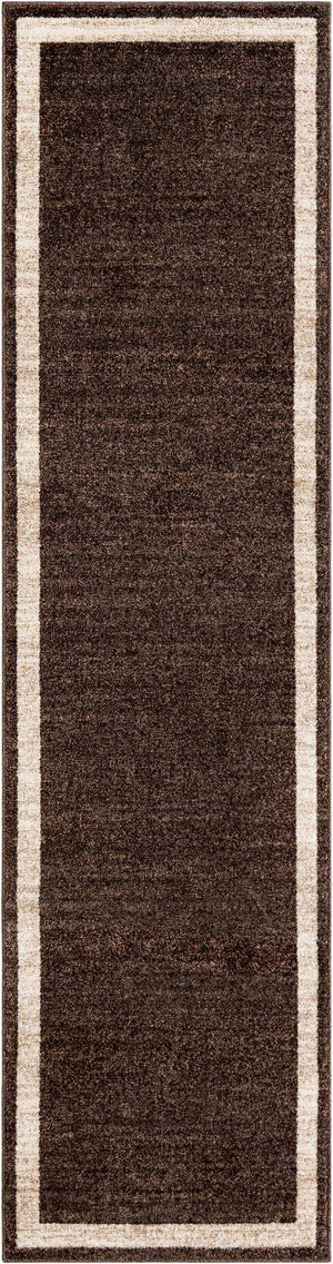 Brown 2' 7 x 10' Del Mar Runner Area Rug 100% Polypropylene Easy Clean Stain Resistant Vivid Modern Carpet Mat for Home Decor Interior Designing for Sale at Rug Engine