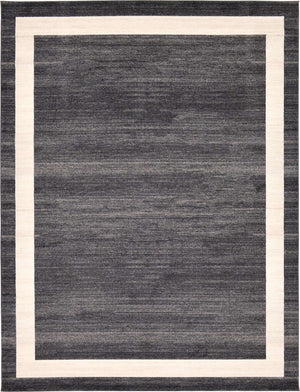 Black 9' x 12' Del Mar Rectangle Area Rug 100% Polypropylene Easy Clean Stain Resistant Vivid Modern Carpet Mat for Home Decor Interior Designing for Sale at Rug Engine
