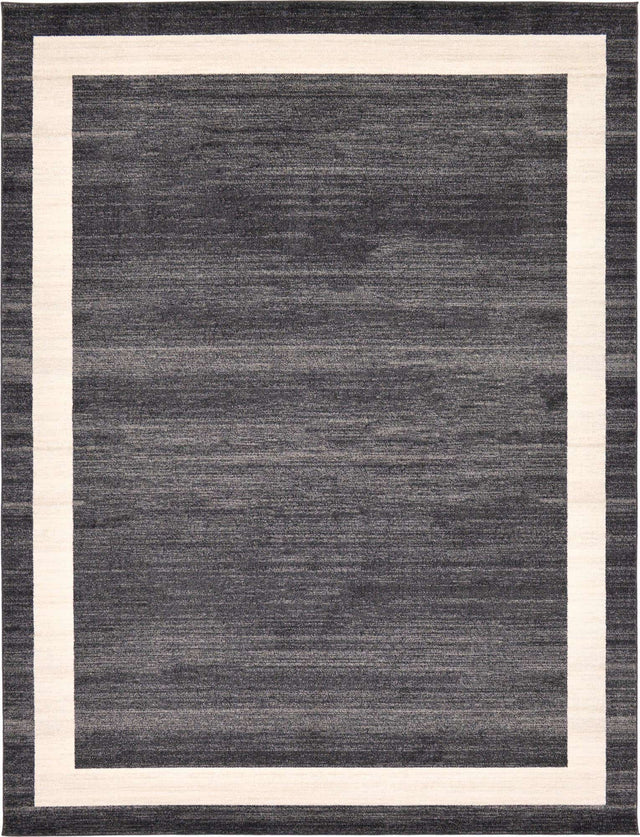 Black 9' x 12' Del Mar Rectangle Area Rug 100% Polypropylene Easy Clean Stain Resistant Vivid Modern Carpet Mat for Home Decor Interior Designing for Sale at Rug Engine