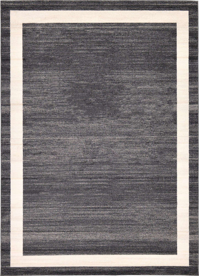 Black 7' 10 x 11' Del Mar Rectangle Area Rug 100% Polypropylene Easy Clean Stain Resistant Vivid Modern Carpet Mat for Home Decor Interior Designing for Sale at Rug Engine