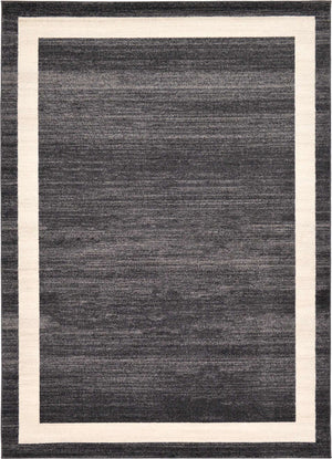 Black 7' 1 x 10' Del Mar Rectangle Area Rug 100% Polypropylene Easy Clean Stain Resistant Vivid Modern Carpet Mat for Home Decor Interior Designing for Sale at Rug Engine