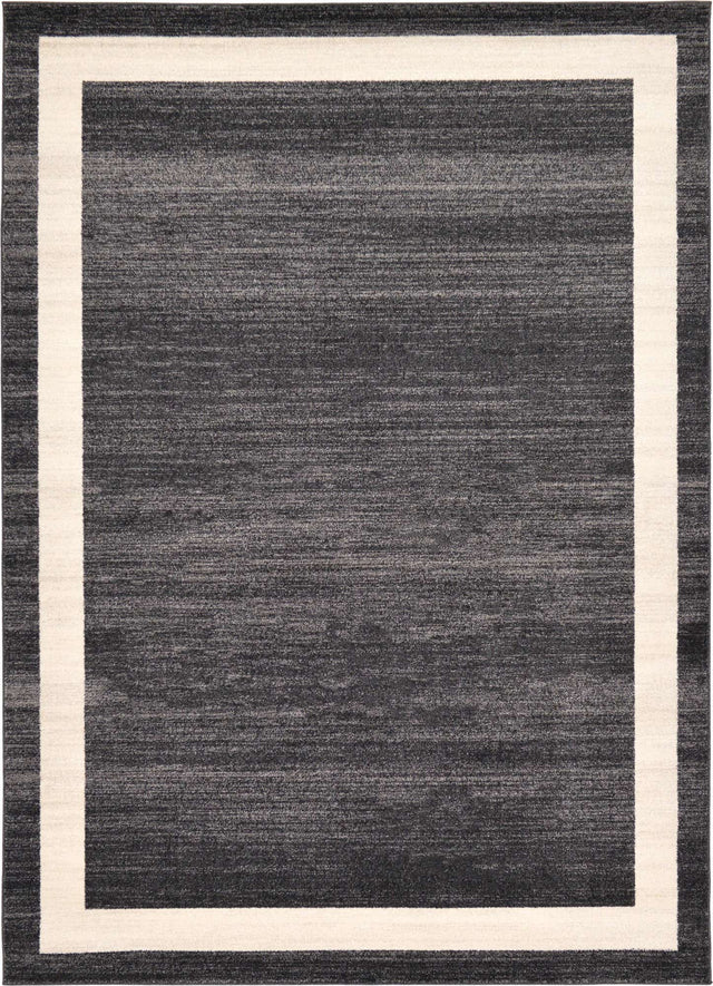 Black 7' 1 x 10' Del Mar Rectangle Area Rug 100% Polypropylene Easy Clean Stain Resistant Vivid Modern Carpet Mat for Home Decor Interior Designing for Sale at Rug Engine