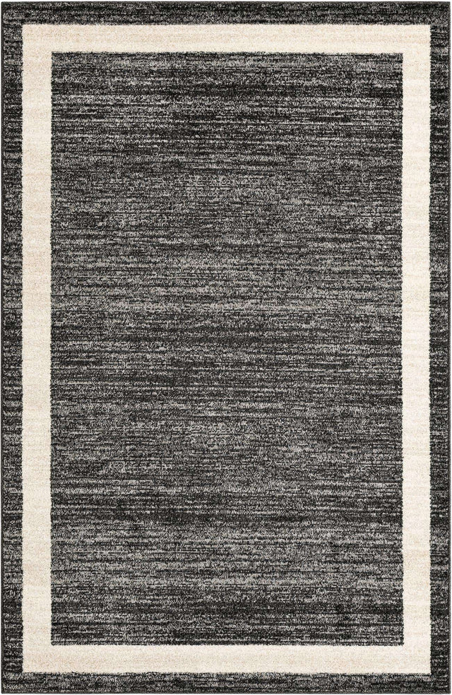 Black 5' 3 x 8' Del Mar Rectangle Area Rug 100% Polypropylene Easy Clean Stain Resistant Vivid Modern Carpet Mat for Home Decor Interior Designing for Sale at Rug Engine