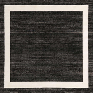 Black 7' 10 x 7' 10 Del Mar Square Area Rug 100% Polypropylene Easy Clean Stain Resistant Vivid Modern Carpet Mat for Home Decor Interior Designing for Sale at Rug Engine