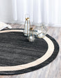 Black 7' 10 x 7' 10 Del Mar Round Area Rug 100% Polypropylene Easy Clean Stain Resistant Vivid Modern Carpet Mat for Home Decor Interior Designing for Sale at Rug Engine