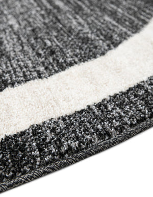 Black 6' 1 x 6' 1 Del Mar Round Area Rug 100% Polypropylene Easy Clean Stain Resistant Vivid Modern Carpet Mat for Home Decor Interior Designing for Sale at Rug Engine
