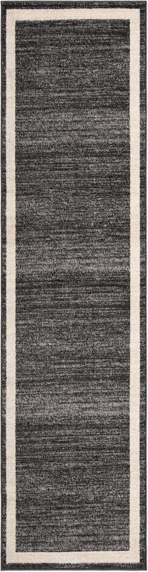 Black 2' 7 x 10' Del Mar Runner Area Rug 100% Polypropylene Easy Clean Stain Resistant Vivid Modern Carpet Mat for Home Decor Interior Designing for Sale at Rug Engine