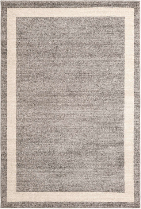 Gray 6' 1 x 9' Del Mar Rectangle Area Rug 100% Polypropylene Easy Clean Stain Resistant Vivid Modern Carpet Mat for Home Decor Interior Designing for Sale at Rug Engine