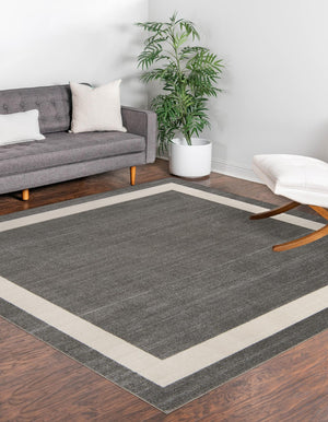 Gray 7' 10 x 7' 10 Del Mar Square Area Rug 100% Polypropylene Easy Clean Stain Resistant Vivid Modern Carpet Mat for Home Decor Interior Designing for Sale at Rug Engine