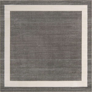 Gray 7' 10 x 7' 10 Del Mar Square Area Rug 100% Polypropylene Easy Clean Stain Resistant Vivid Modern Carpet Mat for Home Decor Interior Designing for Sale at Rug Engine
