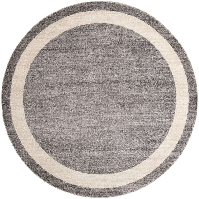 Gray 7' 10 x 7' 10 Del Mar Round Area Rug 100% Polypropylene Easy Clean Stain Resistant Vivid Modern Carpet Mat for Home Decor Interior Designing for Sale at Rug Engine