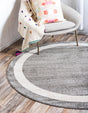 Gray 4' 1 x 4' 1 Del Mar Round Area Rug 100% Polypropylene Easy Clean Stain Resistant Vivid Modern Carpet Mat for Home Decor Interior Designing for Sale at Rug Engine