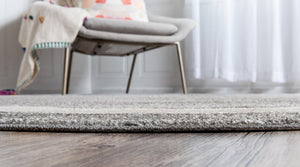 Gray 6' 1 x 6' 1 Del Mar Round Area Rug 100% Polypropylene Easy Clean Stain Resistant Vivid Modern Carpet Mat for Home Decor Interior Designing for Sale at Rug Engine