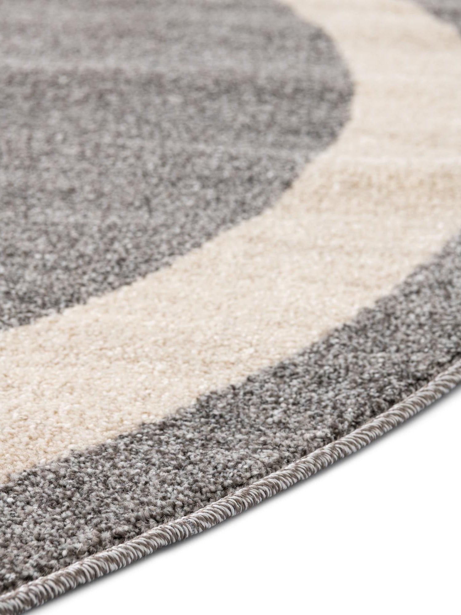 Gray 6' 1 x 6' 1 Del Mar Round Area Rug 100% Polypropylene Easy Clean Stain Resistant Vivid Modern Carpet Mat for Home Decor Interior Designing for Sale at Rug Engine