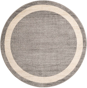 Gray 6' 1 x 6' 1 Del Mar Round Area Rug 100% Polypropylene Easy Clean Stain Resistant Vivid Modern Carpet Mat for Home Decor Interior Designing for Sale at Rug Engine