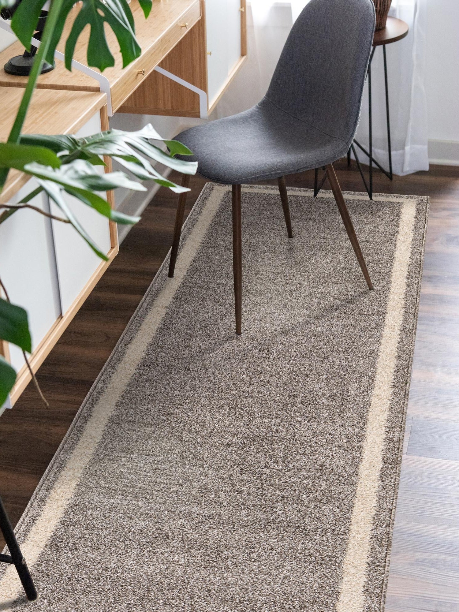 Gray 2' 7 x 10' Del Mar Runner Area Rug 100% Polypropylene Easy Clean Stain Resistant Vivid Modern Carpet Mat for Home Decor Interior Designing for Sale at Rug Engine