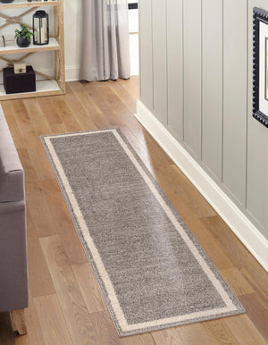Gray 2' x 8' Del Mar Runner Area Rug 100% Polypropylene Easy Clean Stain Resistant Vivid Modern Carpet Mat for Home Decor Interior Designing for Sale at Rug Engine