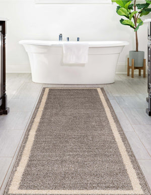 Gray 2' x 8' Del Mar Runner Area Rug 100% Polypropylene Easy Clean Stain Resistant Vivid Modern Carpet Mat for Home Decor Interior Designing for Sale at Rug Engine