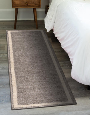 Gray 2' x 8' Del Mar Runner Area Rug 100% Polypropylene Easy Clean Stain Resistant Vivid Modern Carpet Mat for Home Decor Interior Designing for Sale at Rug Engine