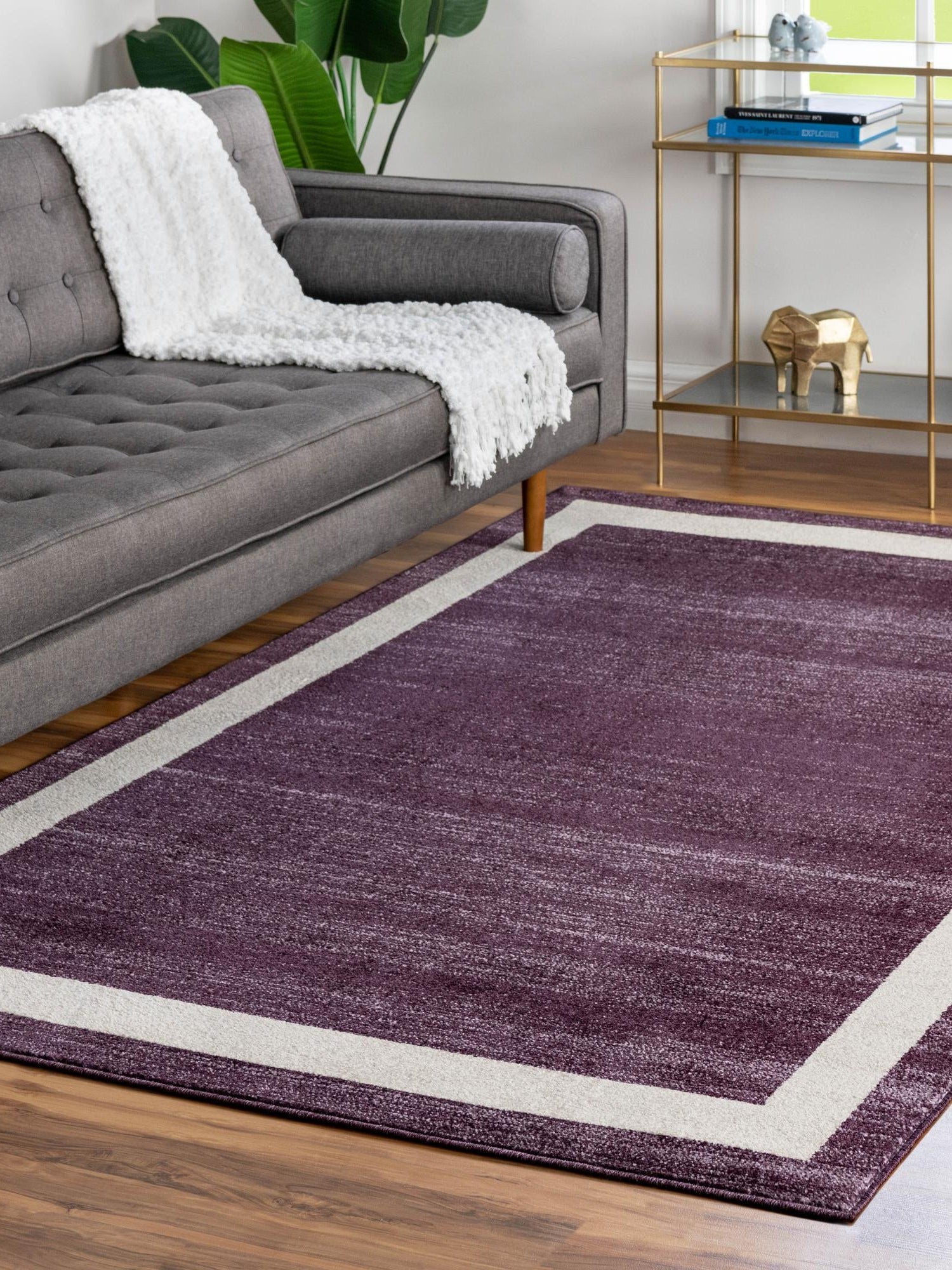 Violet 3' 1 x 5' 3 Del Mar Rectangle Area Rug 100% Polypropylene Easy Clean Stain Resistant Vivid Modern Carpet Mat for Home Decor Interior Designing for Sale at Rug Engine