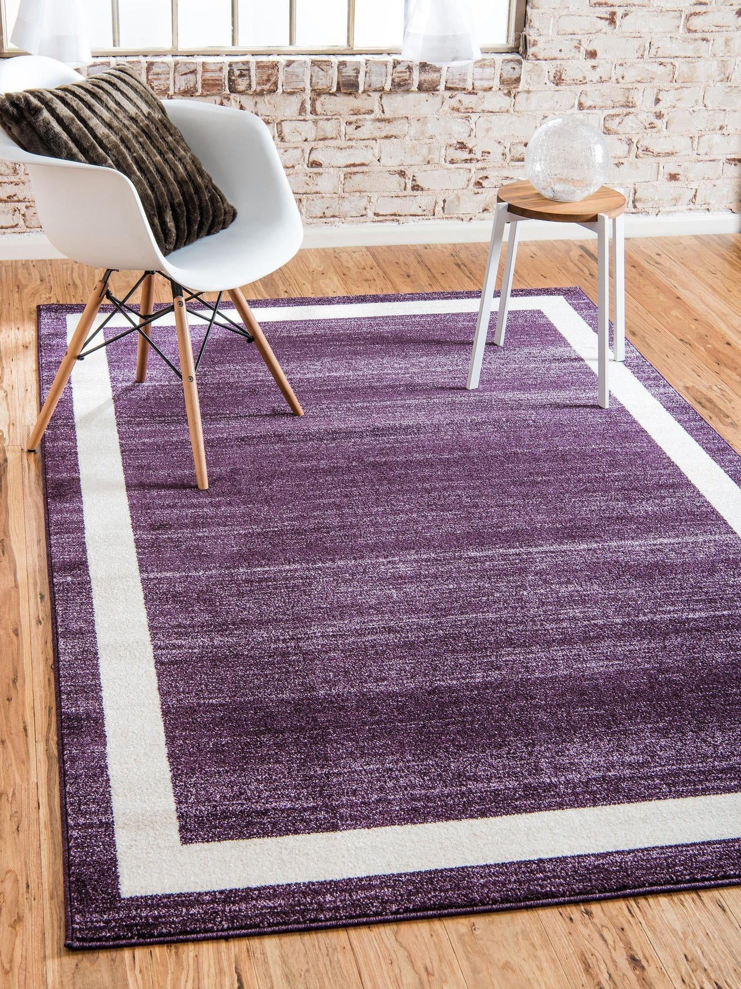 Violet 6' 1 x 9' Del Mar Rectangle Area Rug 100% Polypropylene Easy Clean Stain Resistant Vivid Modern Carpet Mat for Home Decor Interior Designing for Sale at Rug Engine