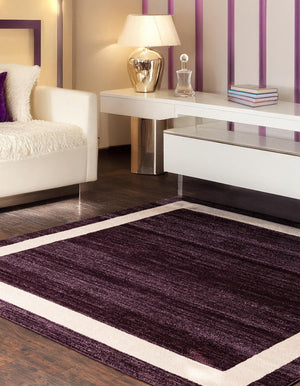Violet 7' 10 x 7' 10 Del Mar Square Area Rug 100% Polypropylene Easy Clean Stain Resistant Vivid Modern Carpet Mat for Home Decor Interior Designing for Sale at Rug Engine
